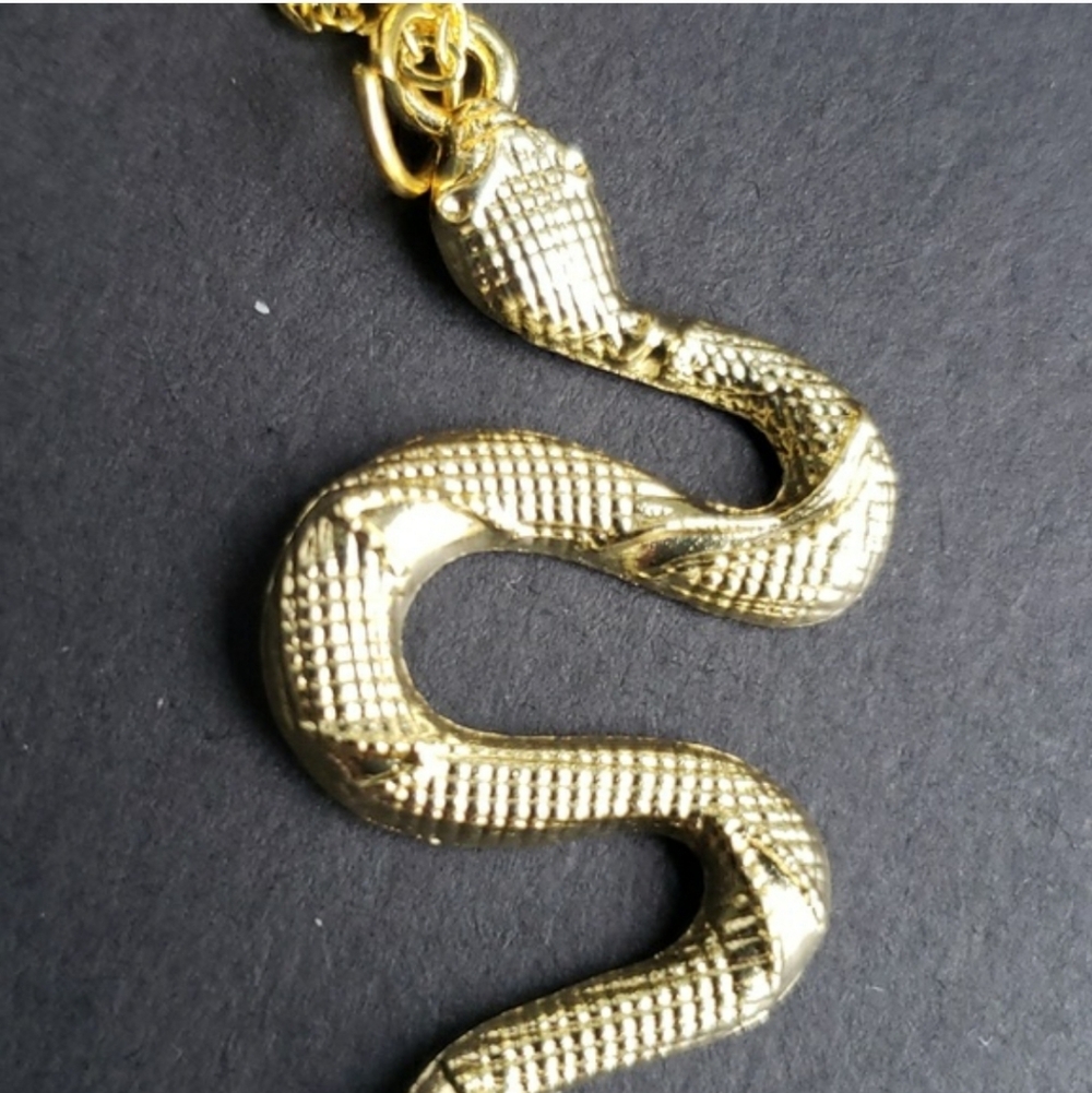 Snake 🐍 Pendant Necklace. Silver Chic Design. NWT